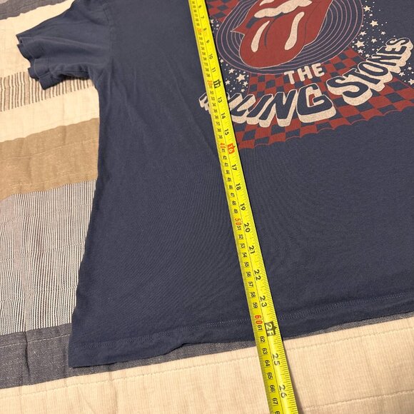 The Rolling Stones Short Sleeve XS - S Blue Cotton Graphic Band T Shirt - Picture 5 of 5
